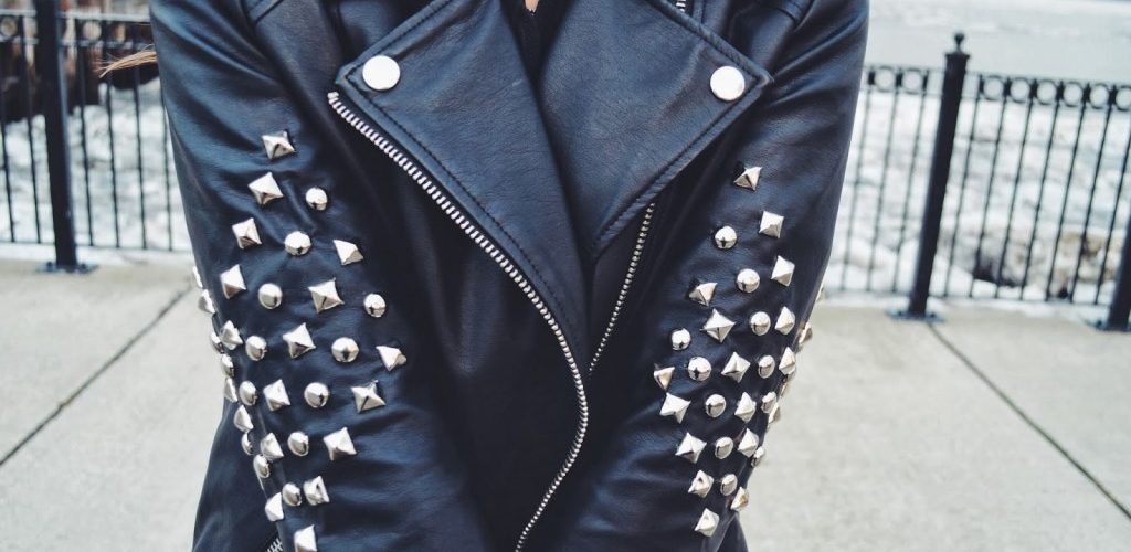 DIY Chevron Studded Jacket