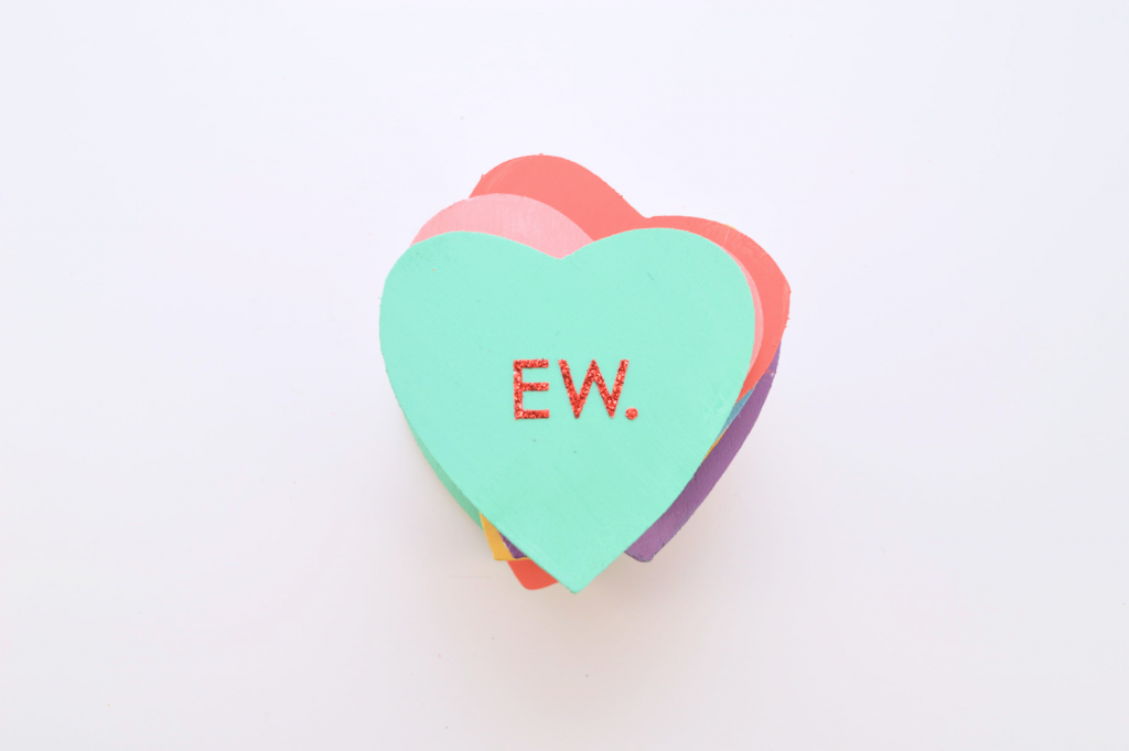 DIY: Anti-Valentine's Day Candy Heart Magnets 