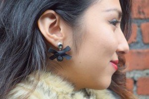 eHow DIY: Bow & Crystal Drop Earrings