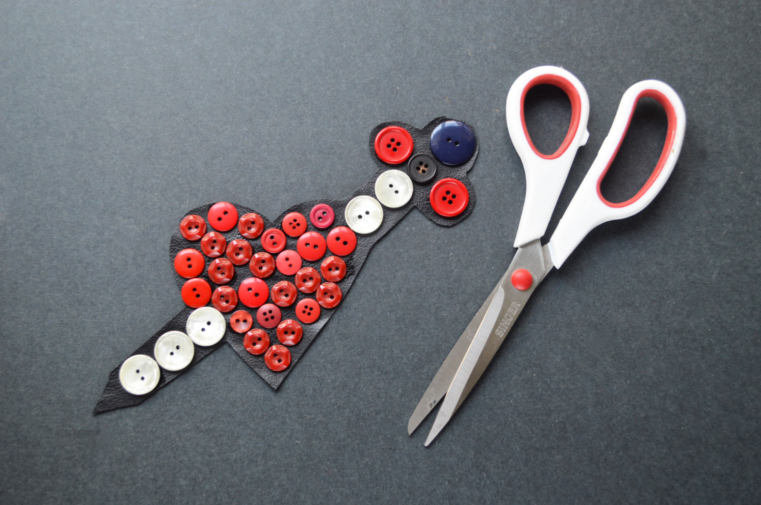 DIY: Gucci-Inspired Button Heart and Sword Patch