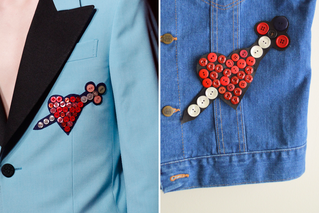 DIY button heart