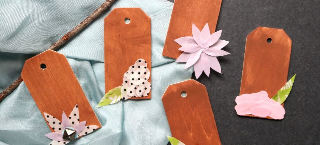 Darice DIY: Floral Washi Wood Tags