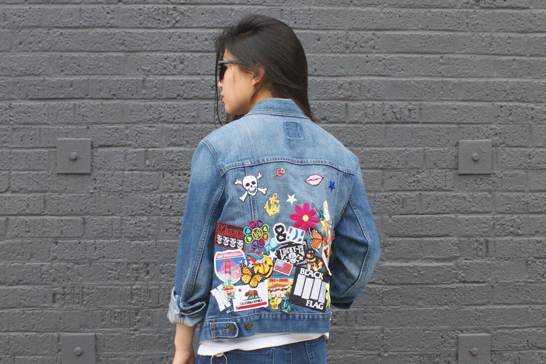 Adding patches to hot sale denim jacket