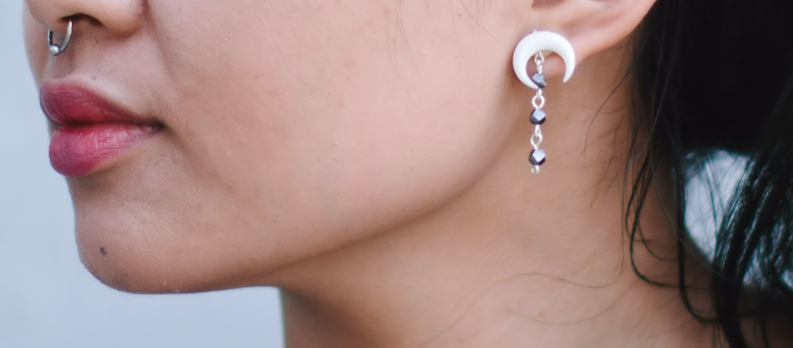 DIY: Bone Crescent Earrings