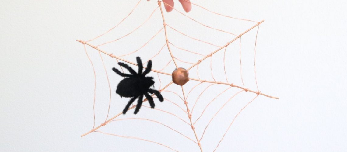 DIY Copper Spiderweb Wall Hanging