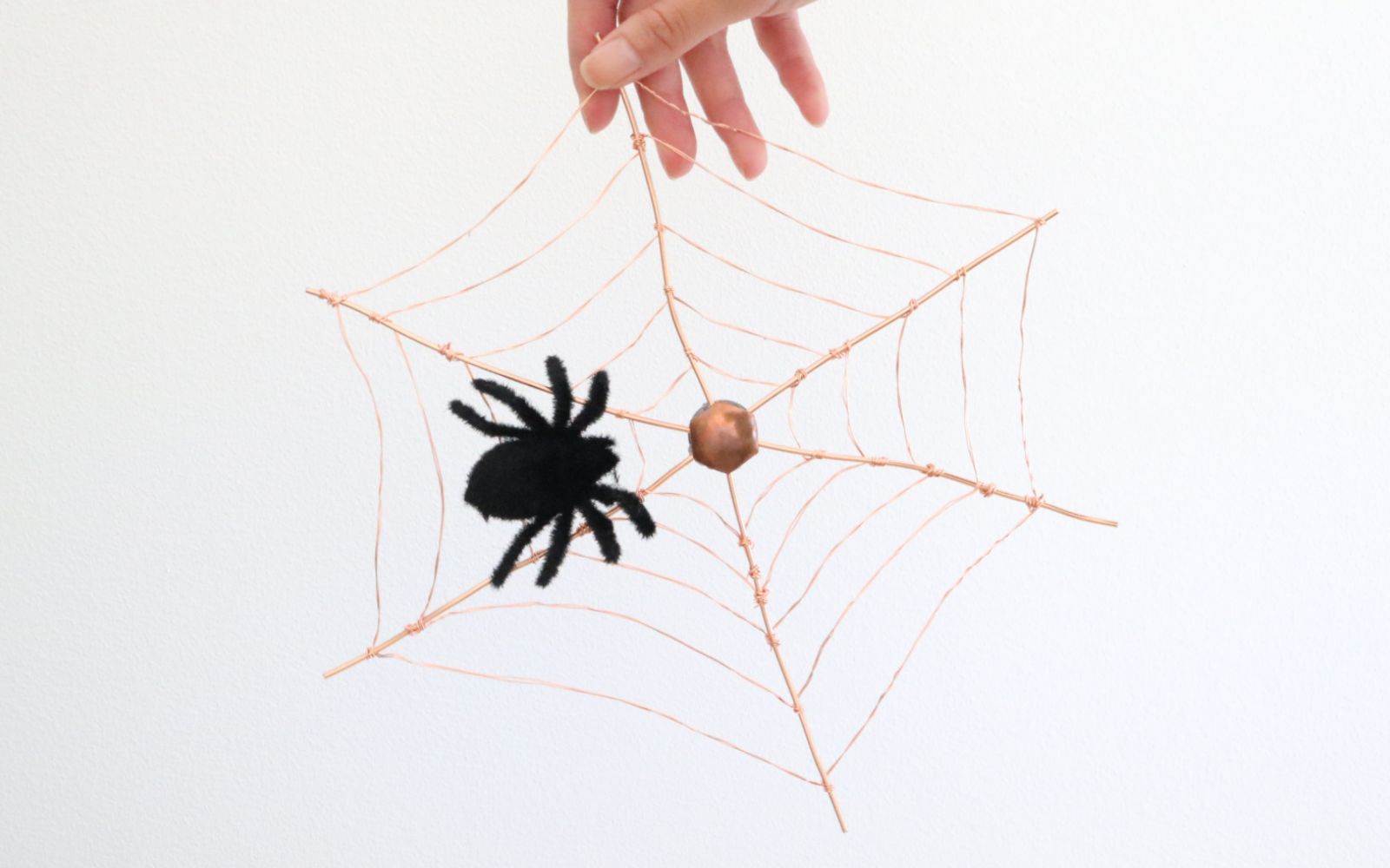 DIY Copper Spiderweb Wall Hanging