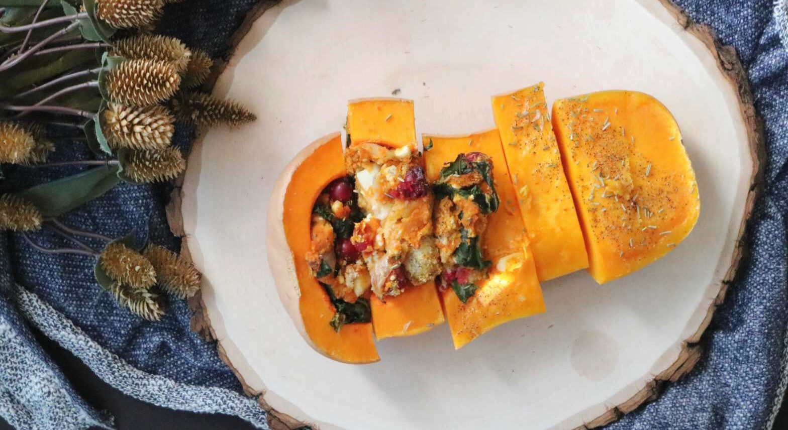 Wild Amor Pumpkin Kale and Feta Thanksgiving Stuffing Recipe