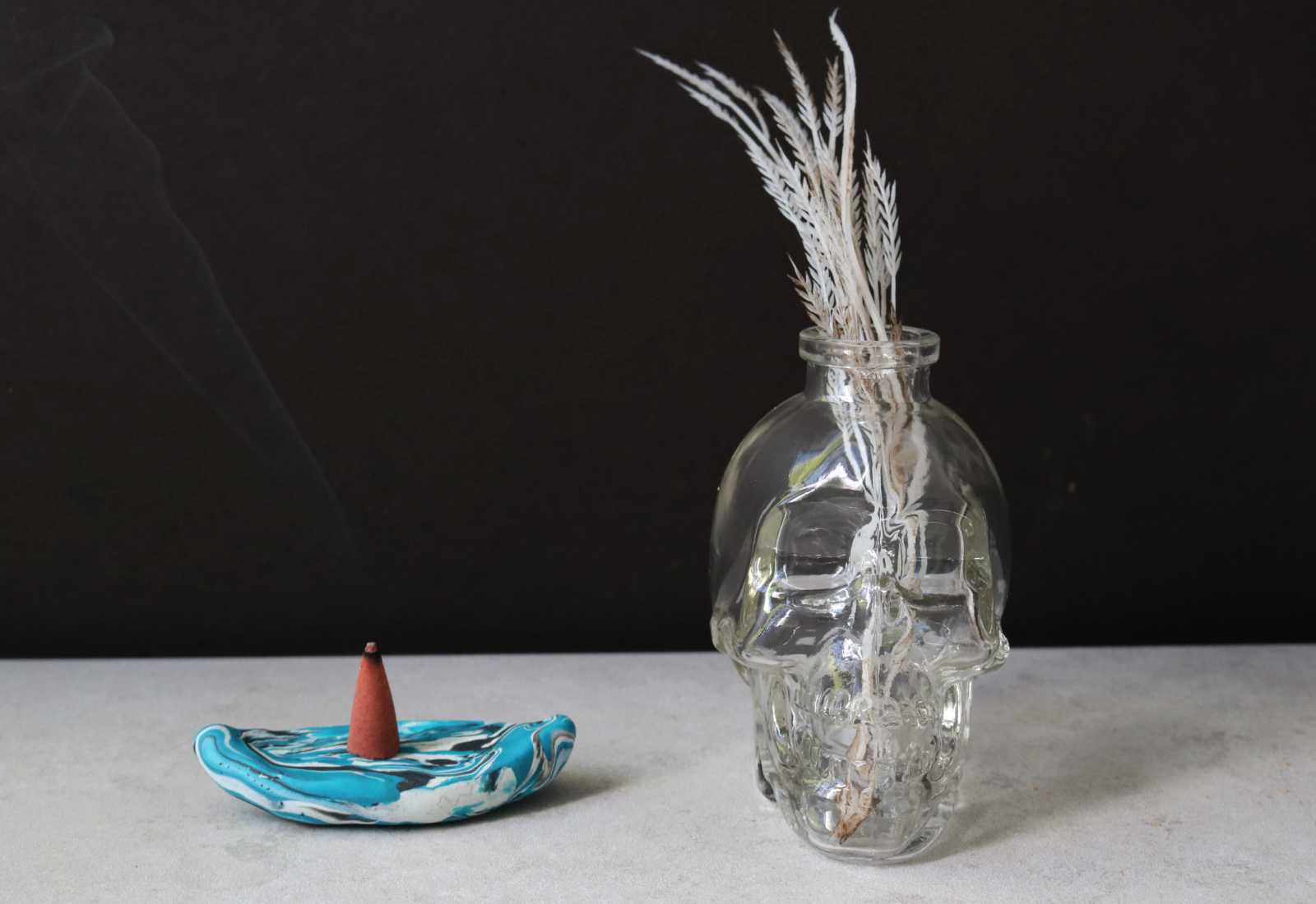 DIY: Marbled Incense Cone Holder