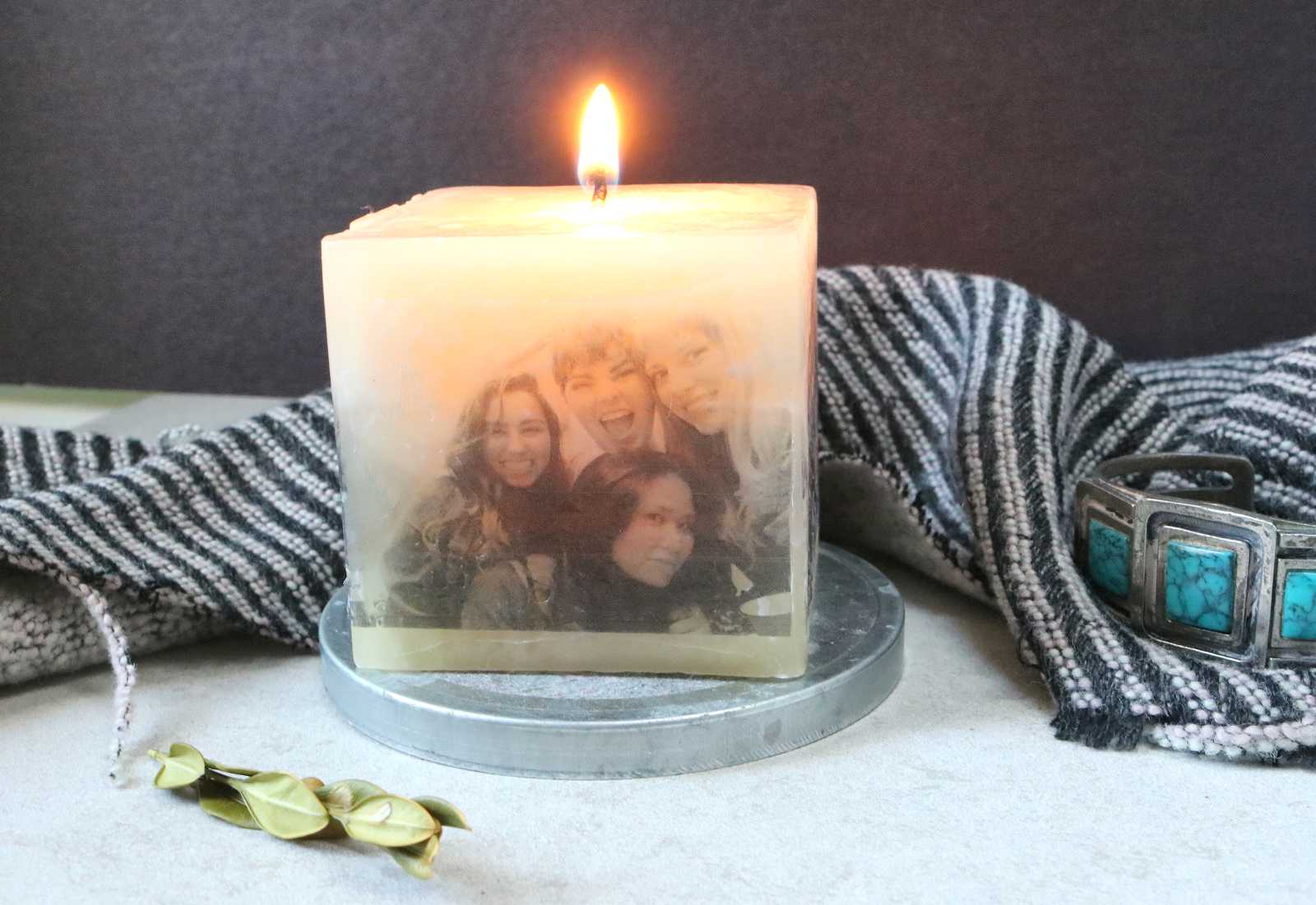 DIY Photo Candles