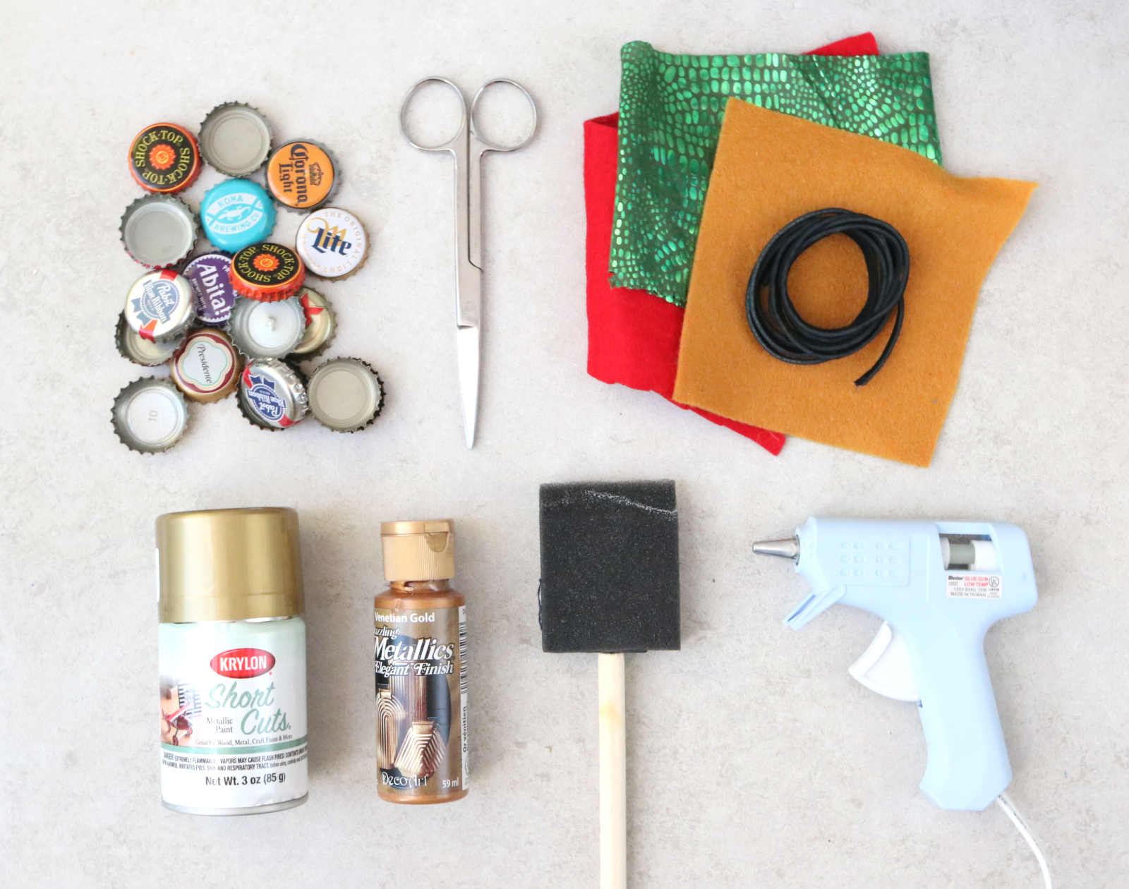 DIY Bottle Cap Burger Ornaments 