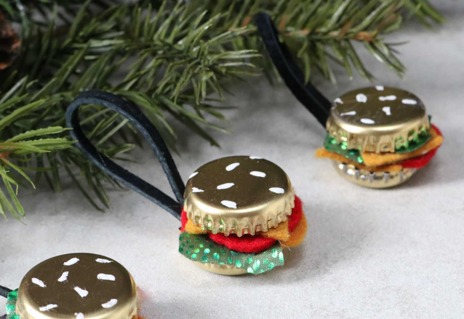 DIY Burger Ornaments