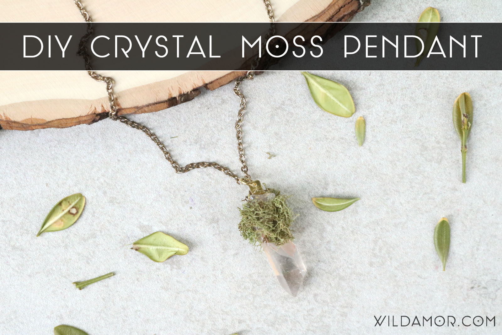 DIY Crystal Moss Pendant