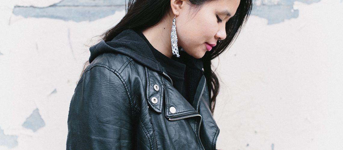DIY Bandanna Scrap Earrings
