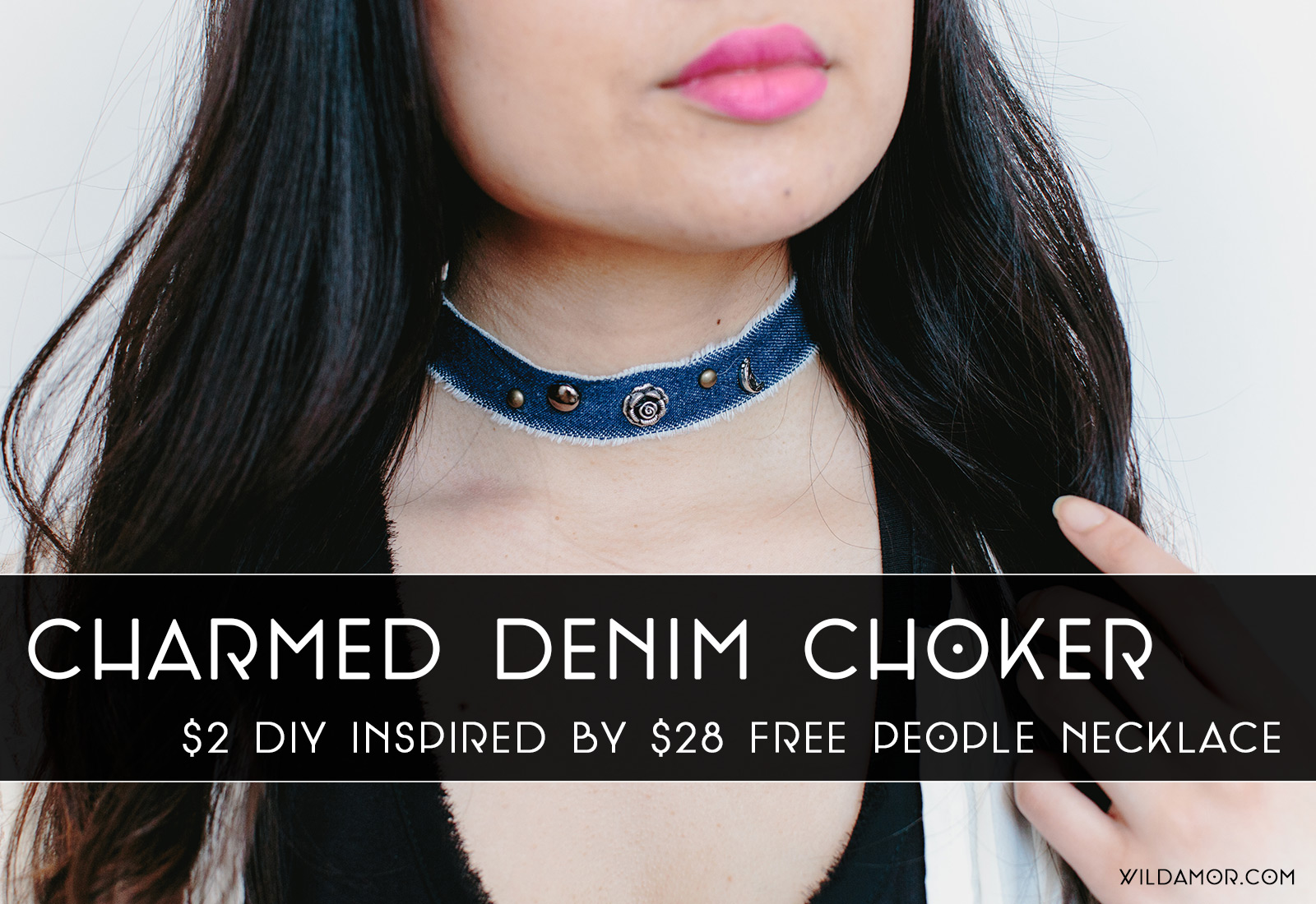 Charmed Denim Choker DIY