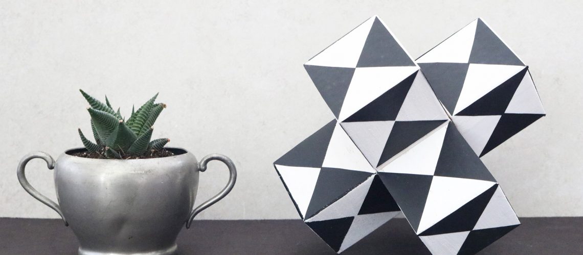 DIY Geometric Block Sculpture