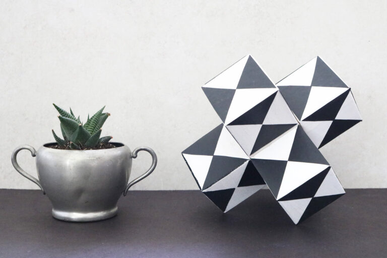 DIY Geometric Block Sculpture