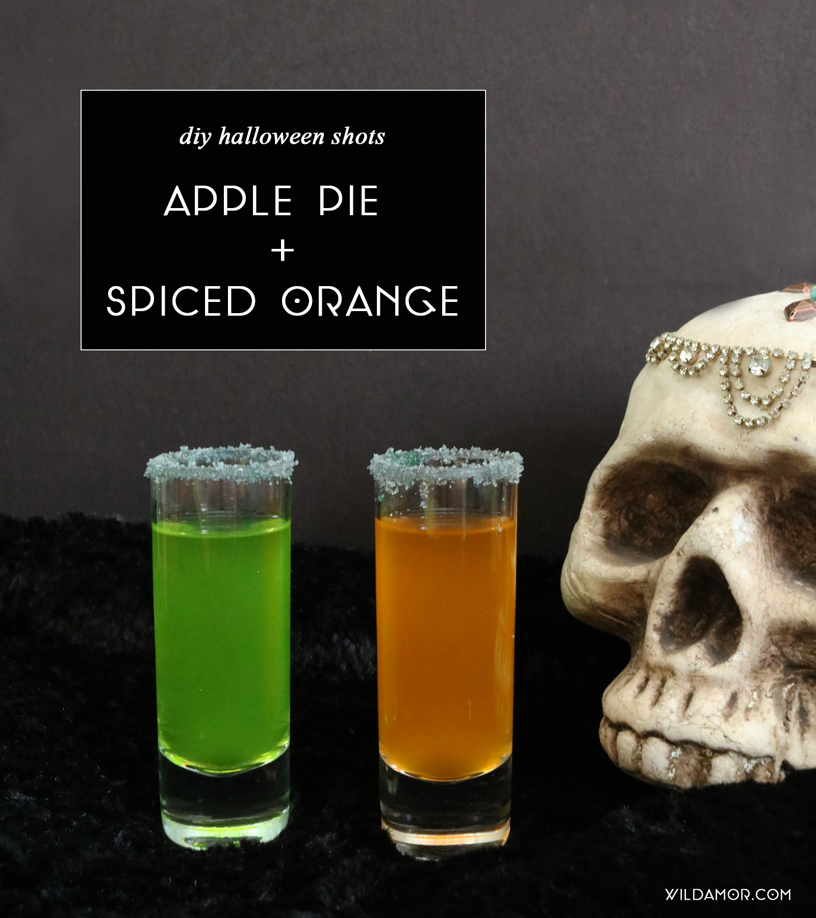 Halloween Apple Pie Shots And Spiced Orange Shots