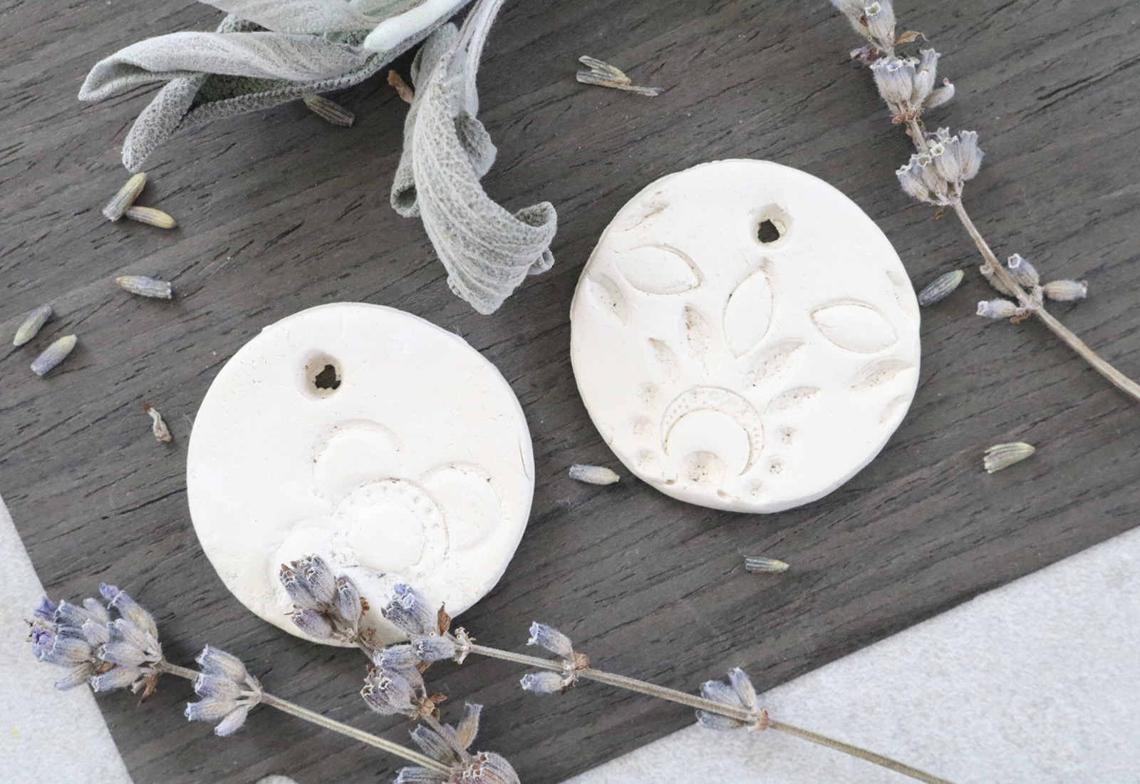 Clay pendants for essential on sale oils