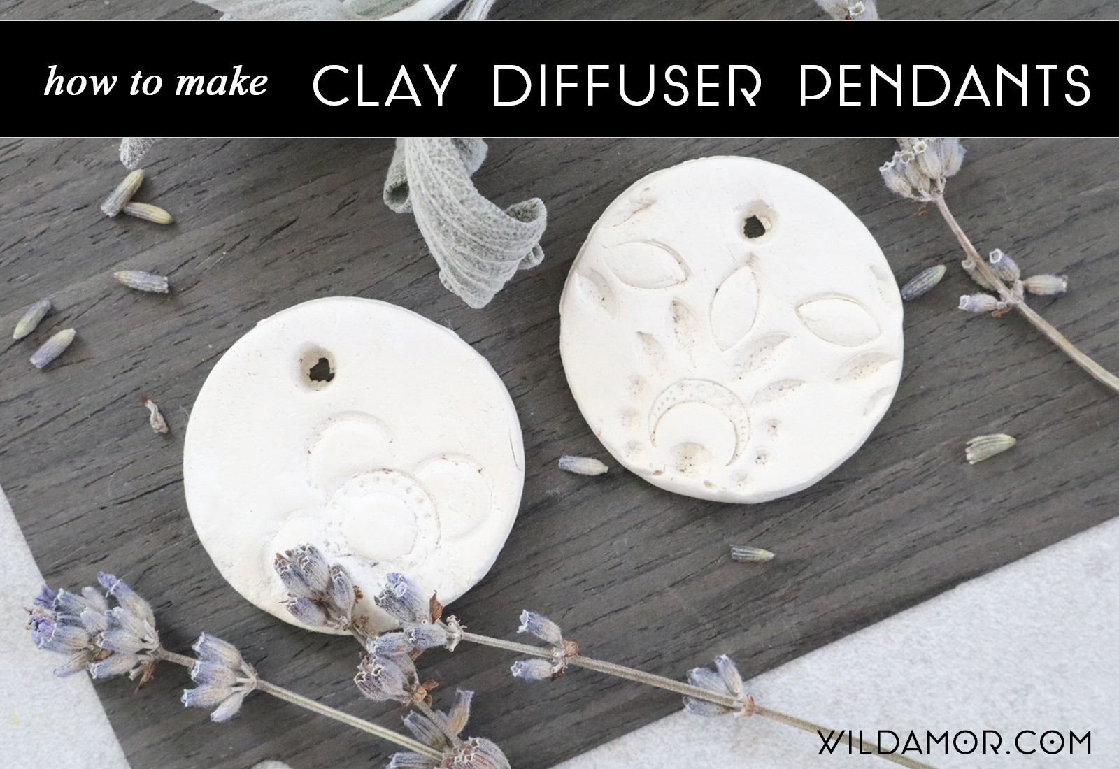 DIY Clay Diffuser Pendants