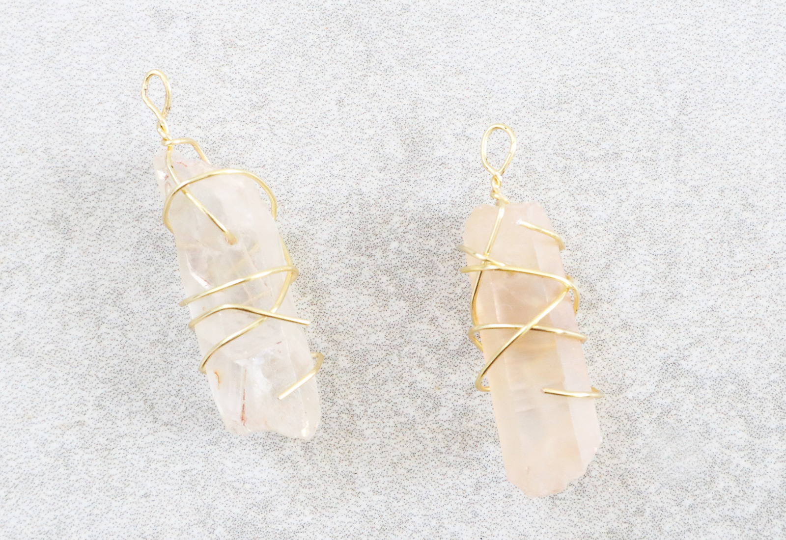 DIY Metal and Quartz Earrings