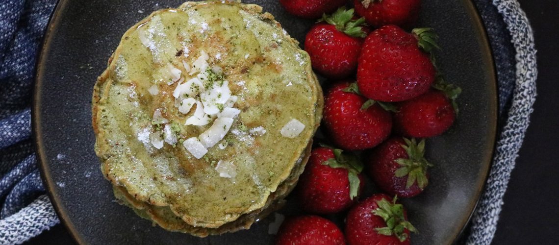 Matcha Coconut Pancakes