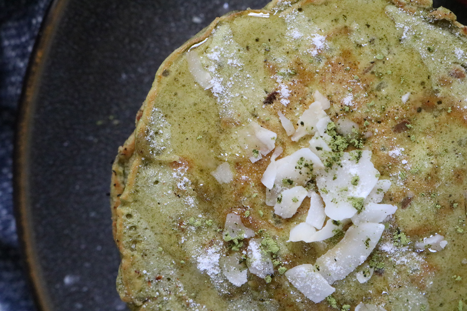 Matcha Coconut Pancakes