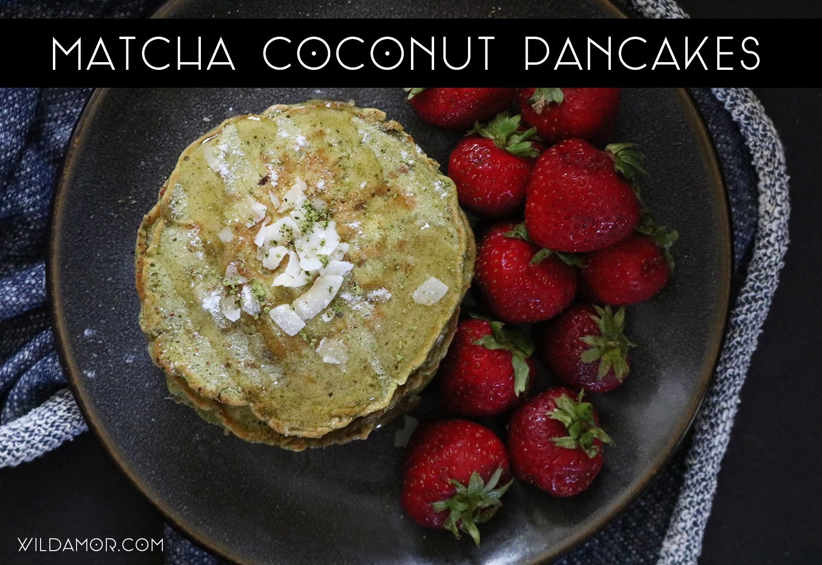 Matcha Coconut Pancakes