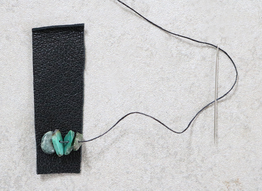 Leather-Wrapped Quartz Necklace DIY