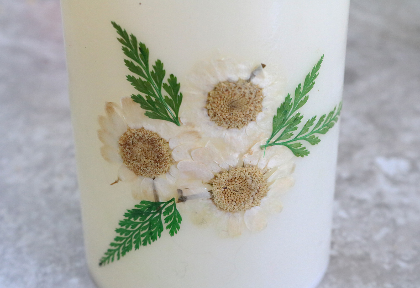 Flameless Floral Candle DIY