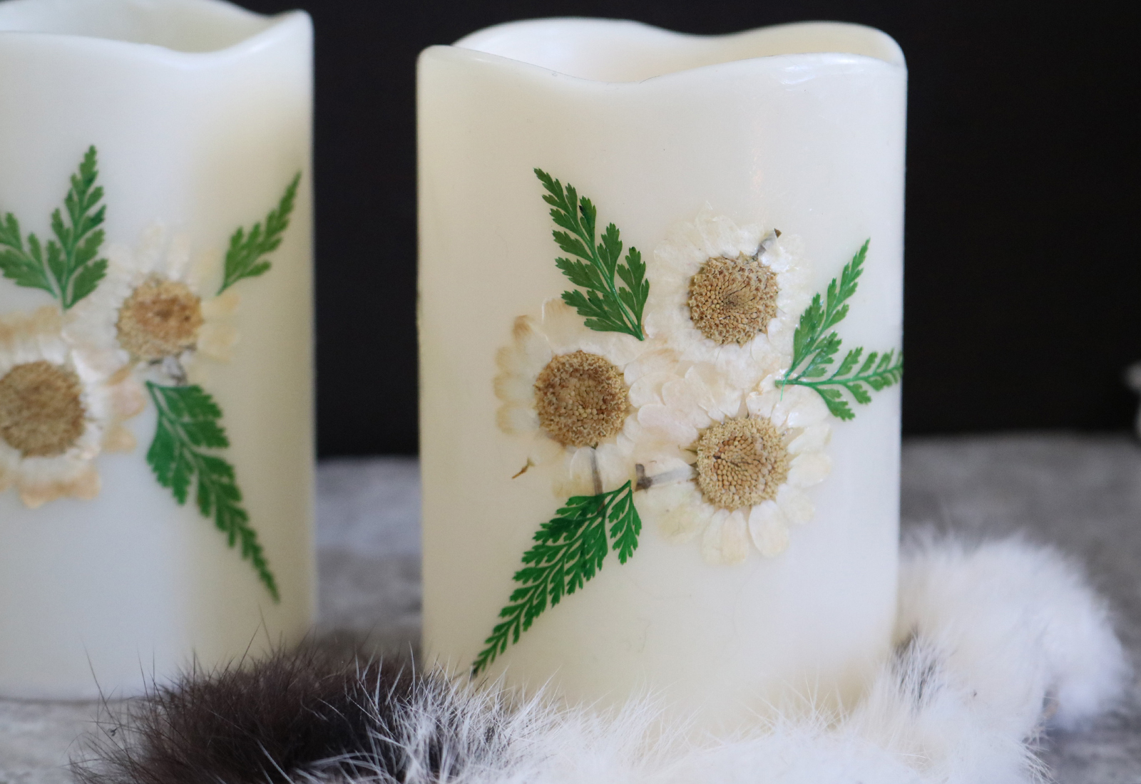 Flameless Floral Candle DIY