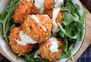 Buffalo Cauliflower Meatballs