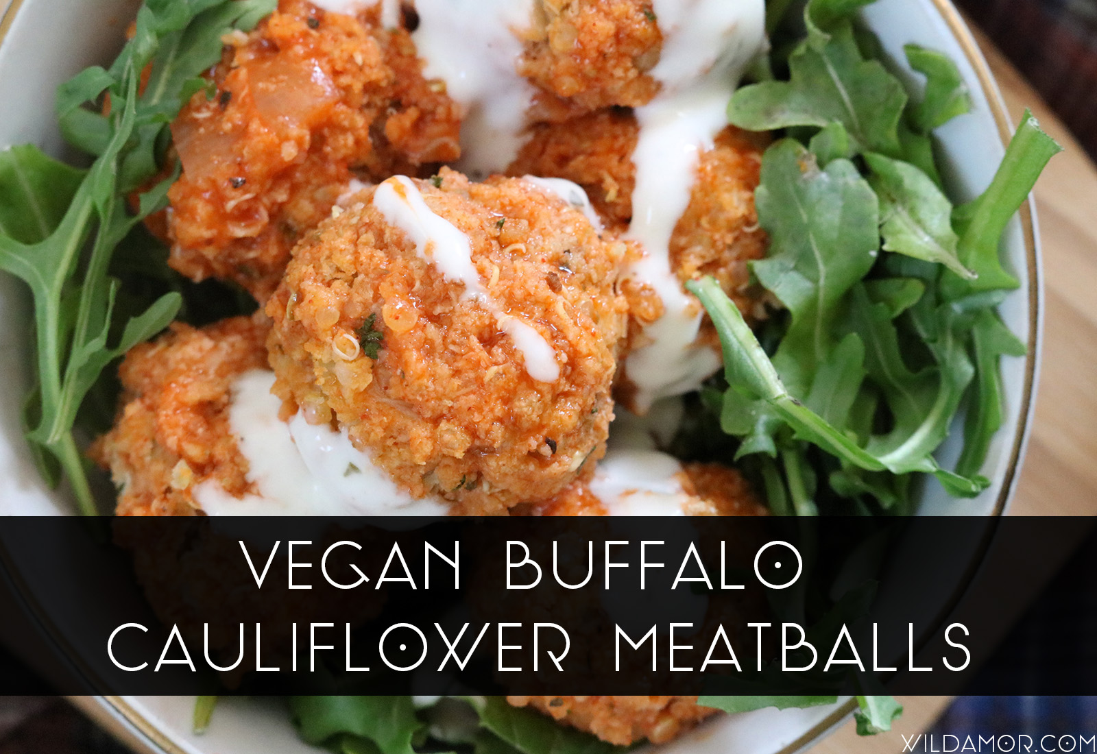 Buffalo Cauliflower Meatballs