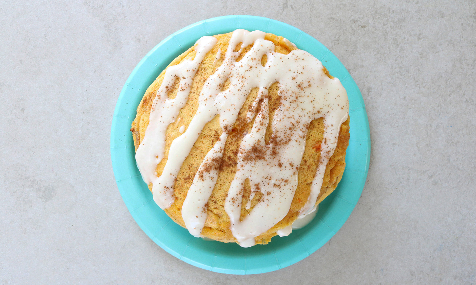 Carrot Cake Pancakes with Cream Cheese Glaze