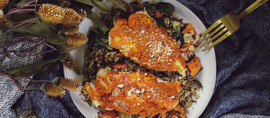 Pumpkin Hummus Chicken