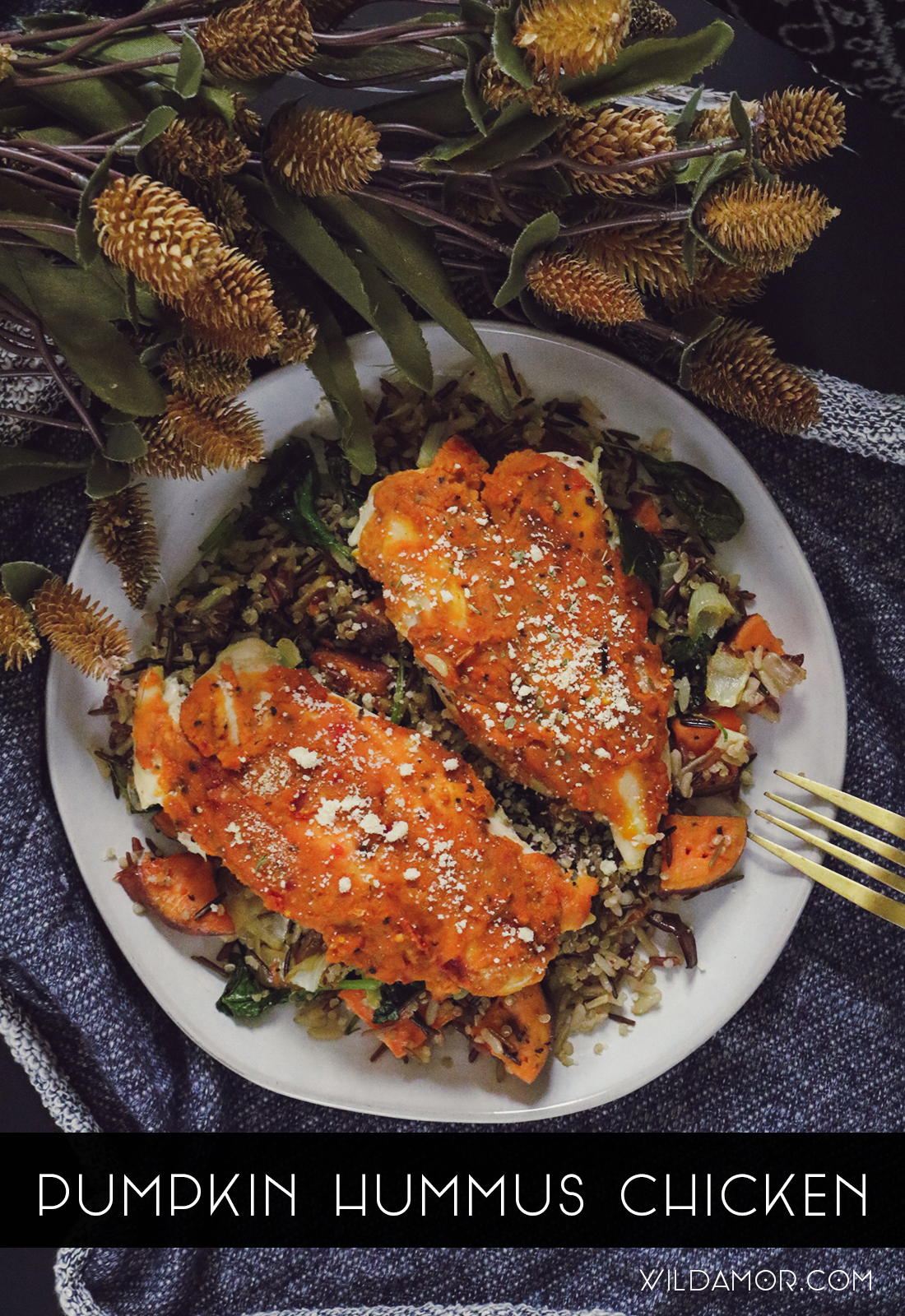 Pumpkin Hummus Chicken