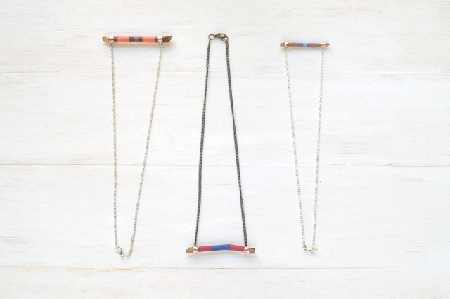 Painted Twig Necklace
