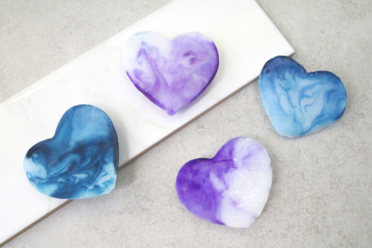DIY Marbled Heart Soap